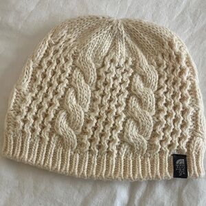 The North Face Ivory Cable Knit Beanie